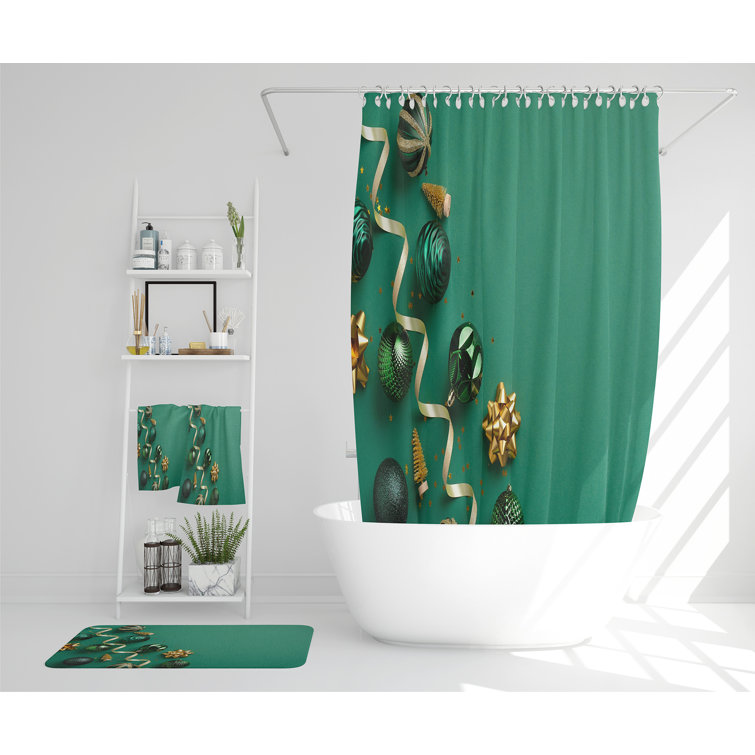 The Seasonal Aisle Ross Polyester Shower Curtain Set Wayfair.co.uk
